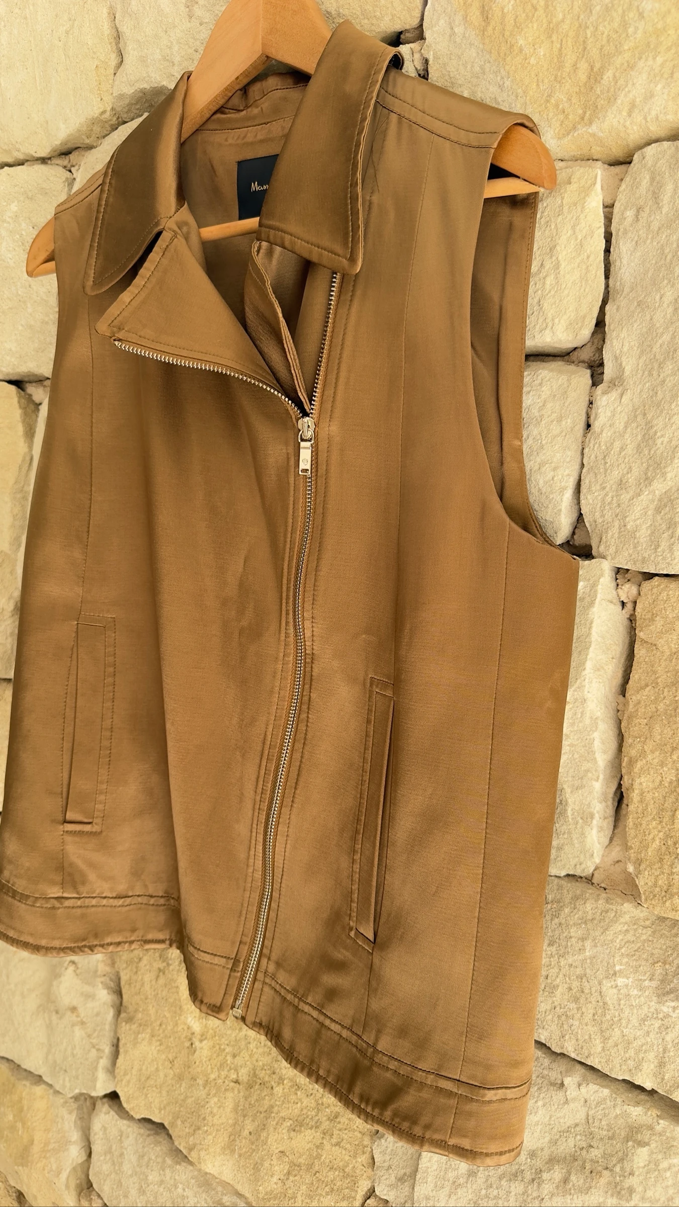 Chaleco color champán mujer Talla L de Massimo Dutti – photo 6